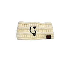 C.C. Women’s Ear Warner Knit Woven “G”Cream Brown One Size